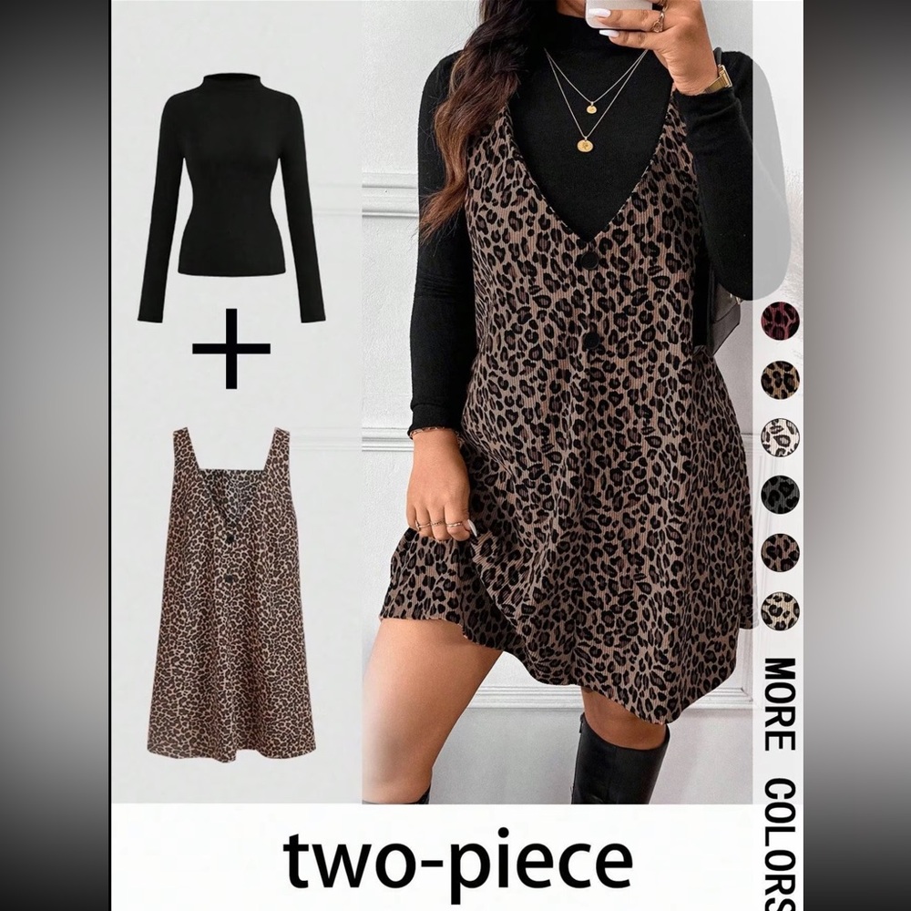 Leopard Print Sleeveless Dress